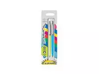 Een Balpen Parker Jotter Original 60&#39;s Pop-Art limegreen &amp; skyblue CT medium koop je bij De Rijk Kantoorshop