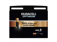 Een Batterij Duracell Optimum AAA 8st koop je bij All Office Kuipers BV