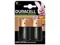 Batterij oplaadbaar Duracell 2xD 3000mAh Plus