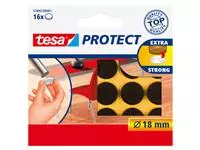 Een Beschermvilt tesa® Protect anti-kras Ø18mm bruin 12 stuks koop je bij Schellen Boek- en Kantoorboekhandel