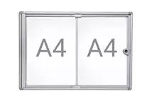 Een Binnenvitrine wand MAULextraslim whiteboard 2xA4 met slot koop je bij QuickOffice BV