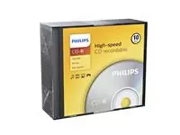 Een CD-R Philips 80Min 700MB 52x SL (10) koop je bij All Office Kuipers BV