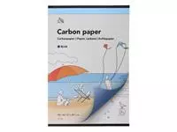 Een Carbonpapier Qbasic A4 21x31cm 10x blauw koop je bij All Office Kuipers BV