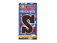 Een Chocoladeletter Tony&#39;s Chocolonely puur S 180gr koop je bij Topkantoor Repro Creatief