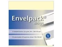 Een Dubbele kaart Papyrus Envelpack Design vierkant 130x130mm ivoor 894460 koop je bij QuickOffice BV