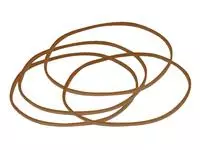 Een Elastiek Standard Rubber Bands 22 100x1.5mm 100gr 260 stuks bruin koop je bij Schellen Boek- en Kantoorboekhandel