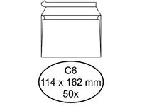 Een Envelop Quantore bank C6 114x162mm zelfklevend wit 50stuks koop je bij De Joma BV
