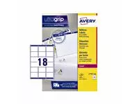 Een Etiket Avery L7161-100 63.5x46.6mm wit 1800stuks koop je bij Kantoorboekhandel Van Atten