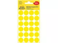 Een Etiket Avery Zweckform 3007 rond 18mm geel 96stuks koop je bij Schellen Boek- en Kantoorboekhandel