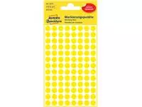 Een Etiket AZ 3013 rond 8mm geel 416stuks koop je bij All Office Kuipers BV