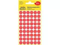 Een Etiket Avery Zweckform 3141 rond 12mm rood 270stuks koop je bij De Joma BV
