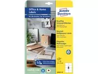 Een Etiket Avery Zweckform LR3427-10 105x74 mm recycled wit 80stuks koop je bij Schellen Boek- en Kantoorboekhandel