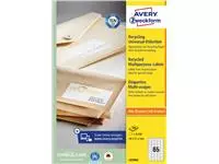 Een Etiket Avery Zweckform LR3666 38x21.2mm recycled wit 6500stuks koop je bij All Office Kuipers BV