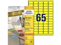 Een Etiket Avery L4793-20 38.1x21.2mm geel 1300stuks koop je bij All Office Kuipers BV
