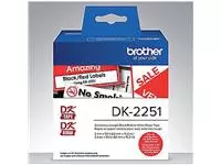 Een Etiket Brother DK-22251 62mm 15-meter zwart/rood koop je bij Schellen Boek- en Kantoorboekhandel