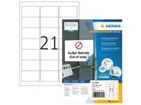 Een Etiket HERMA 10301 63.5x38.1mm verwijderbaar wit 2100 etiketten koop je bij Schellen Boek- en Kantoorboekhandel