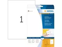Een Etiket HERMA 4230 210x297mm A4 correctie wit 25st koop je bij All Office Kuipers BV