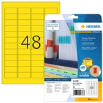 Een Etiket HERMA 4366 A4 45.7x21.2mm verwijderbaar geel koop je bij Kantorice office &amp; business supplies