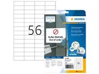 Een Etiket HERMA 5080 52.5x21.2mm verwijderb wt 1400st koop je bij All Office Kuipers BV