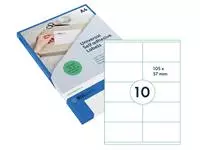 Een Etiket Rillprint 105x57mm mat transparant 250 etiketten koop je bij De Joma BV