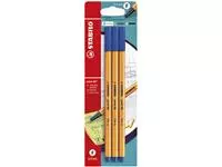 Een Fineliner STABILO point 88 fijn blauw blister à 3 stuks koop je bij Clippz! Office Supplies