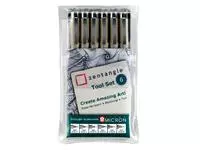 Een Fineliner Sakura Zentangle tool set 6delig koop je bij Clippz! Office Supplies