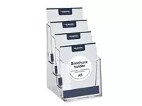 Een Folderhouder Europel 4 vaks A5 acryl koop je bij All Office Kuipers BV