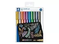 Een Gelpen Staedtler metallic etui à 10 kleuren koop je bij Deska Alles voor Kantoor