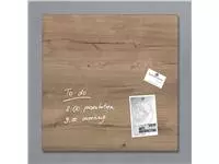 Een Glasbord Sigel magnetisch 480x480x15mm natural wood koop je bij Clippz! Office Supplies