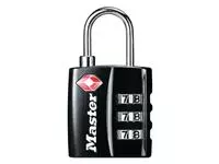 Een Hangslot Masterlock 3-cijfer TSA zwart 30mm koop je bij All Office Kuipers BV