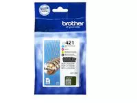 Buy your Inktcartridge Brother LC-421 zwart + 3 kleuren at QuickOffice BV