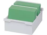 Een Kaartenbak Exacompta A5 trog kunststof grijs koop je bij QuickOffice BV