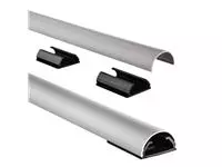 Buy your Kabelkanaal Hama halfrond 110/3,3/1,8 cm aluminium zilver at QuickOffice BV
