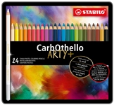 Kleurpotloden STABILO CarbOthello kalkpastel assorti blik à 24 stuks