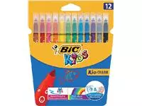 Buy your Kleurstift BicKids kid couleur medium assorti etui à 12 stuks at QuickOffice BV