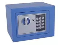 Een Kluis Pavo mini elektronisch 230x170x170mm blauw koop je bij QuickOffice BV