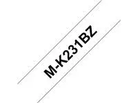 Een Labeltape Brother P-touch M-K231 12mm zwart op wit koop je bij De Joma BV