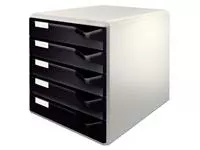 Een Ladenblok Leitz A4 5 laden zwart/wit koop je bij All Office Kuipers BV