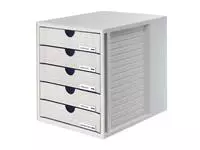 Een Ladenbox Han 1450 5 laden gesloten grijs koop je bij QuickOffice BV