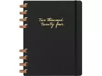 Een Life planner 2024 Moleskine 7dag/2pagina&#39;s extra large190x250mm hard cover ringen black koop je bij Sysdicom BV