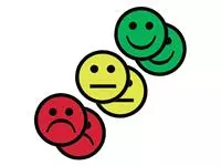 Buy your Magneet smiley 75mm 2x geel 2x groen 2x rood at QuickOffice BV