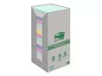 Een Memoblok 3M Post-it 654 76x76mm recycled rainbow pastel koop je bij iPlusoffice
