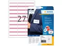 Een Naambadge etiket HERMA 4512 63.5x29.6mm wit/rood koop je bij All Office Kuipers BV