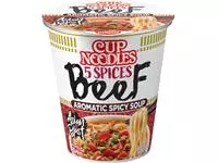 Een Noodles Nissin 5 spices beef cup koop je bij All Office Kuipers BV