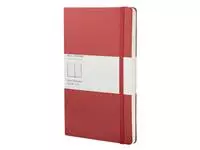 Een Notitieboek Moleskine large 130x210mm lijn hard cover rood koop je bij De Joma BV