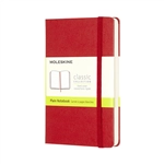 Notitieboek Moleskine pocket 90x140mm blanco hard cover rood