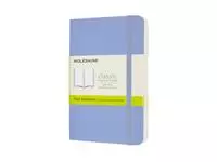 Een Notitieboek Moleskine pocket 90x140mm blanco soft cover hydrangea blue koop je bij iPlusoffice