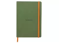 Een Notitieboek Rhodia A5 lijn 80 vel 90gr saliegroen koop je bij Quality Office Supplies