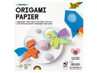 Een Origami papier Folia 70gr 20x20cm 500 vel assorti kleuren koop je bij De Joma BV
