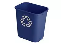 Een Papierbak Rubbermaid recycling medium 26L blauwkoop je bij iPlusoffice